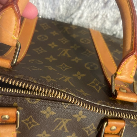 Authentic Louis Vuitton LV BOSTON BAG Keepall 55 Monogram Pre love LV - Picture 15 of 16